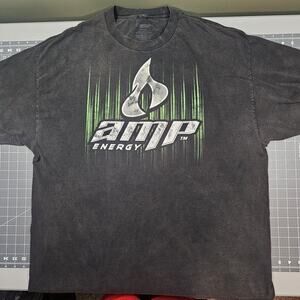 Vintage Mt Dew Amp Energy Tshirt XXL Black BMX XGames Streetwear Skater Y2K